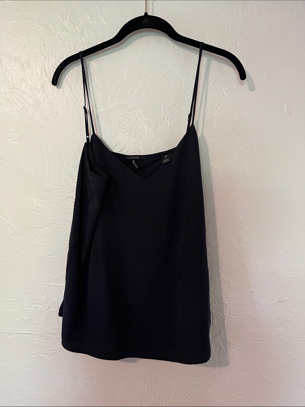 Scotch & Soda Black V-Neck Satin Cami - Picture 4 of 5